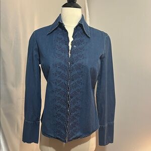 Very Pretty Denim Button Down Shirt/Jacket